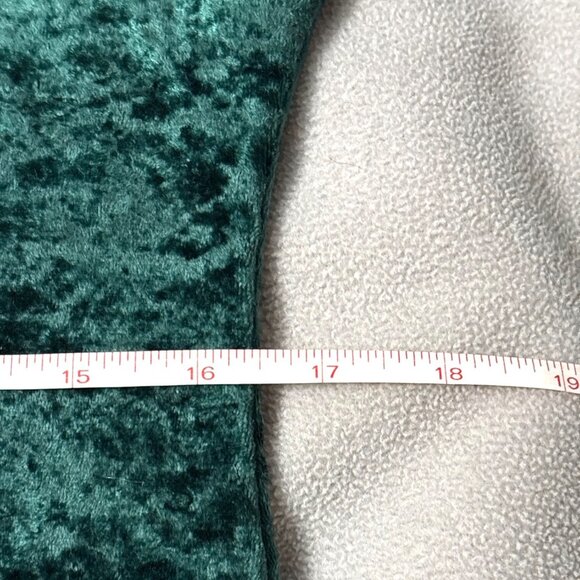 Vintage Emerald Green Velvet Petite Midi Dress By Jazz Long Sleeve - Picture 6 of 8